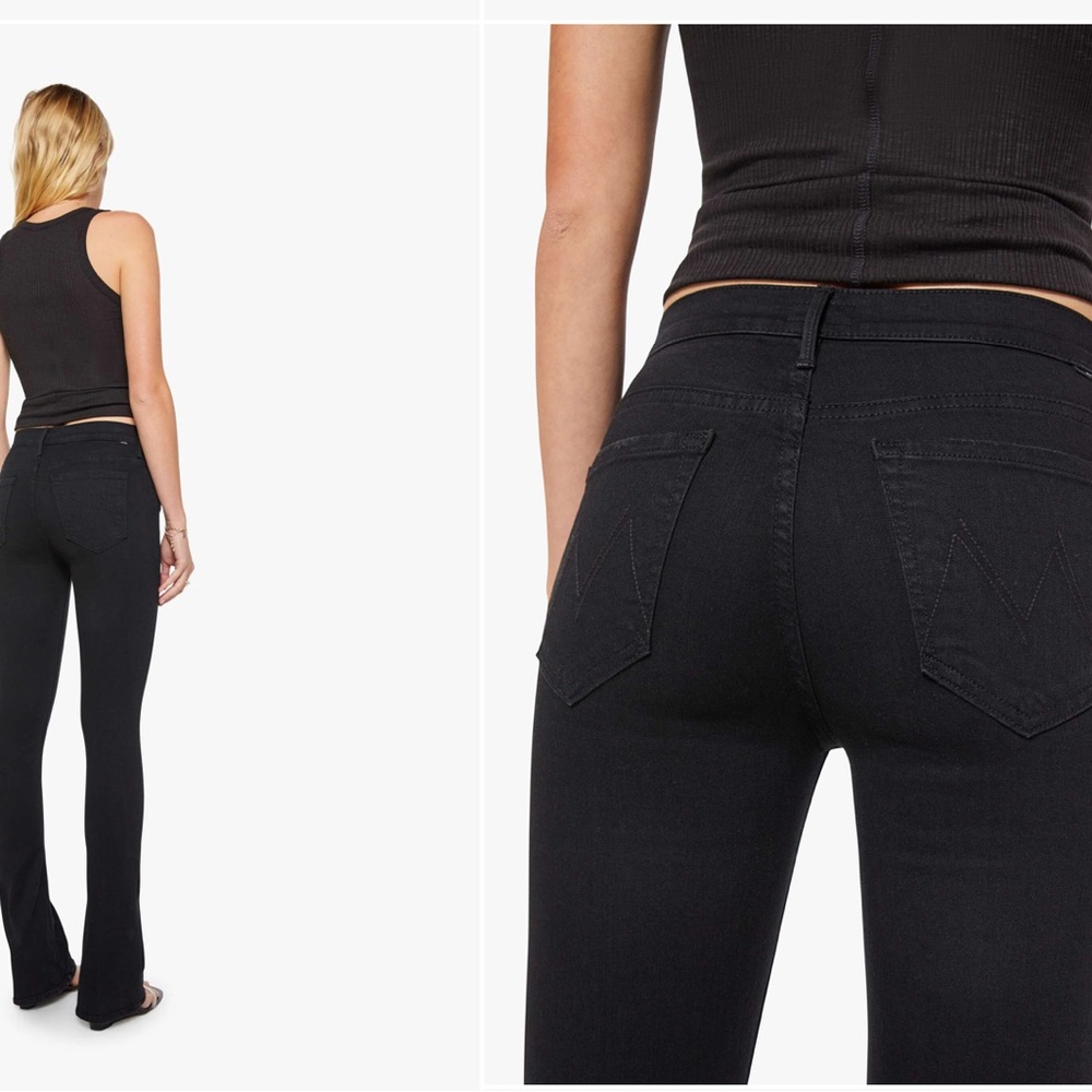 MOTHER Women's Classic Black Boot Cut Jeans in NOT GUILTY
